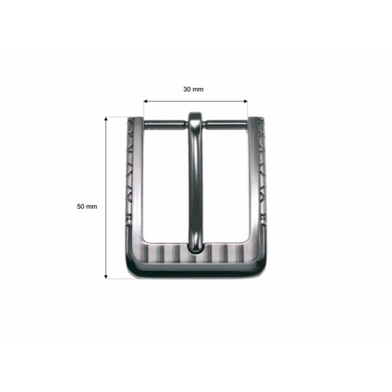 Klamra metalowa do paska 30 mm zk034 nikiel odlew