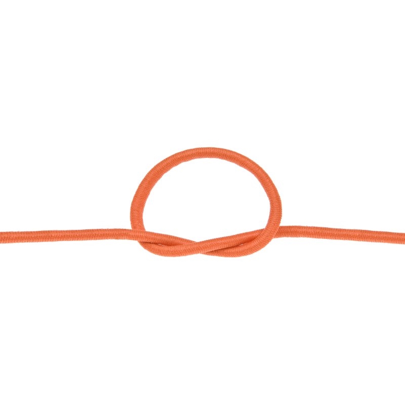 Elastic cord 3 mm orange 523 polyester 50 mb