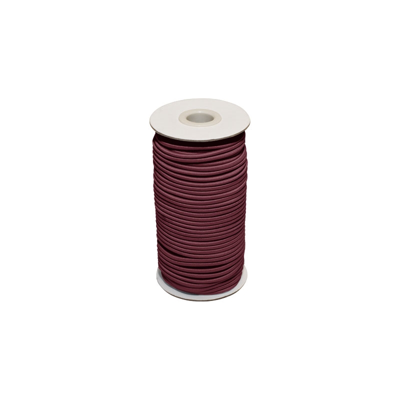 Gummikordel 3 mm kastanienbraun 525 polyester 50 lm