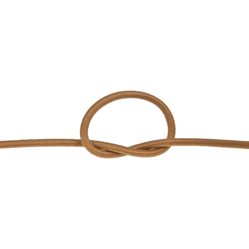 Elastic cord 3 mm light brown 508 polyester 50 mb