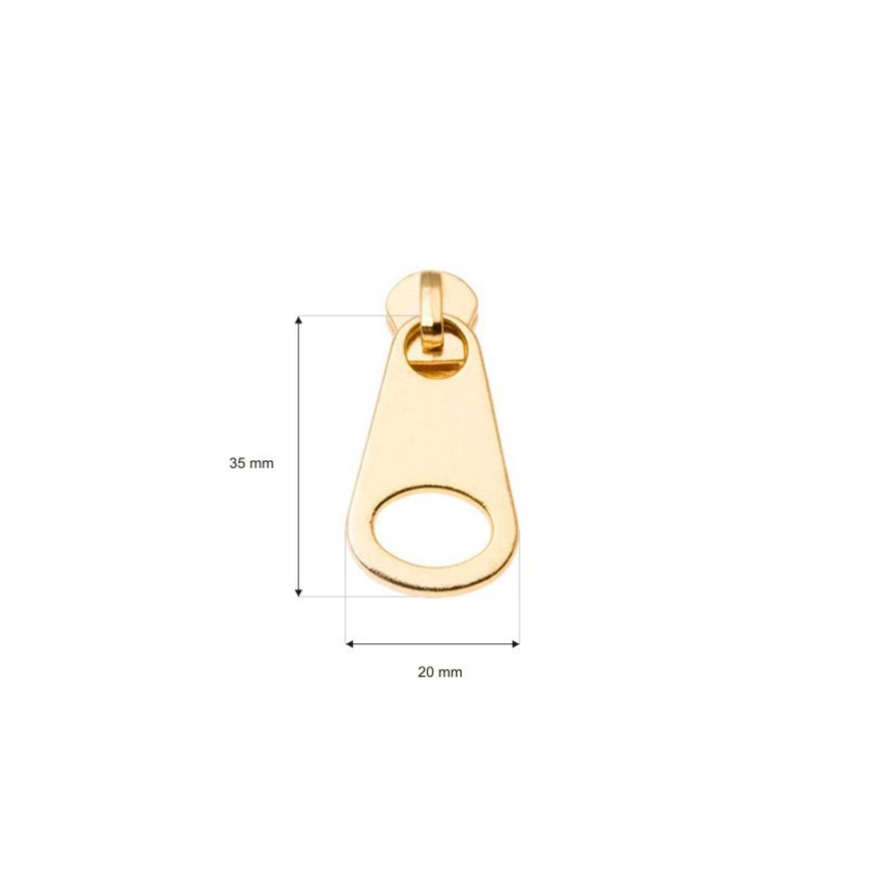 Suwak do taśmy suwakowej metalowej 5 non lock 0292-3214 złoto