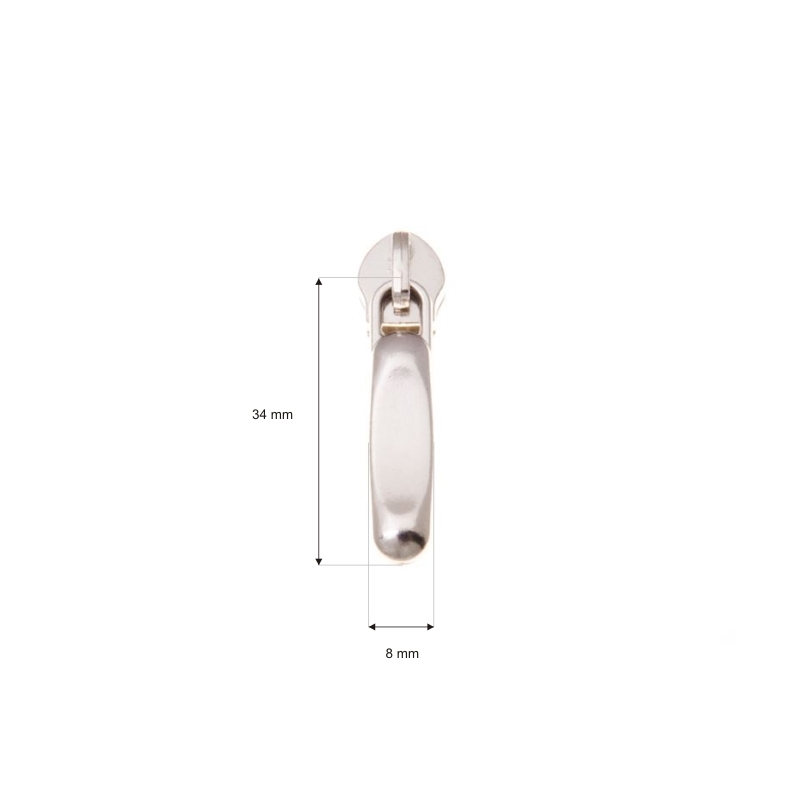 SCHIEBER FÜR SPIRALREIßVERSCHLUSSBAND 5 NON LOCK NICKEL 100/500 ST.