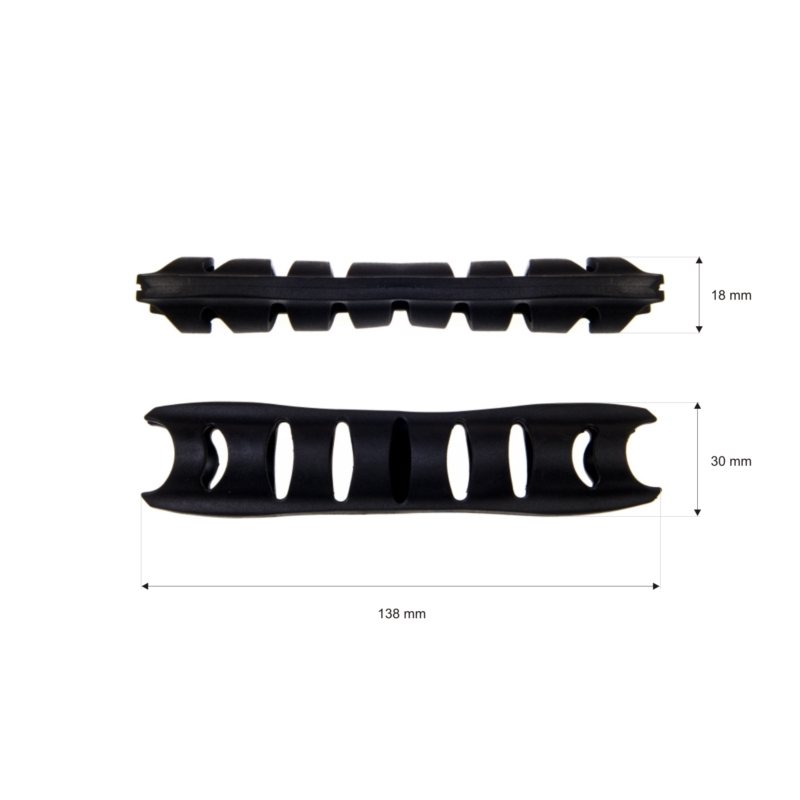 Plastic handle 30/138 mm black 50 pcs