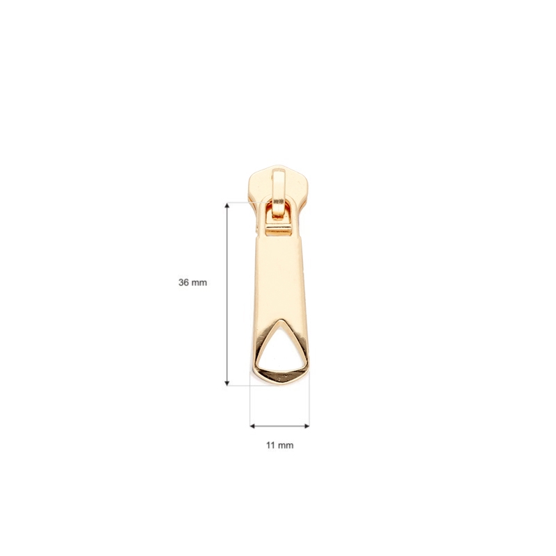 EXTRA GLANZ SCHIEBER FÜR  REIßVERSCHLUSSBAND AUS METALL 5 NON LOCK NC3 LICHT GOLD&nbsp50 ST.