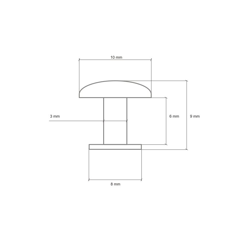 ROSTFREI  NIETE EINSEITIG 10/3/10 MM NICKEL 500 ST.