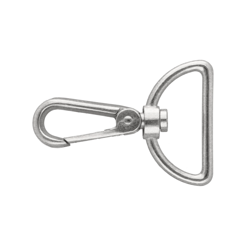 METAL SNAP HOOK 37 MM GLOSSY NICKEL 1   PCS