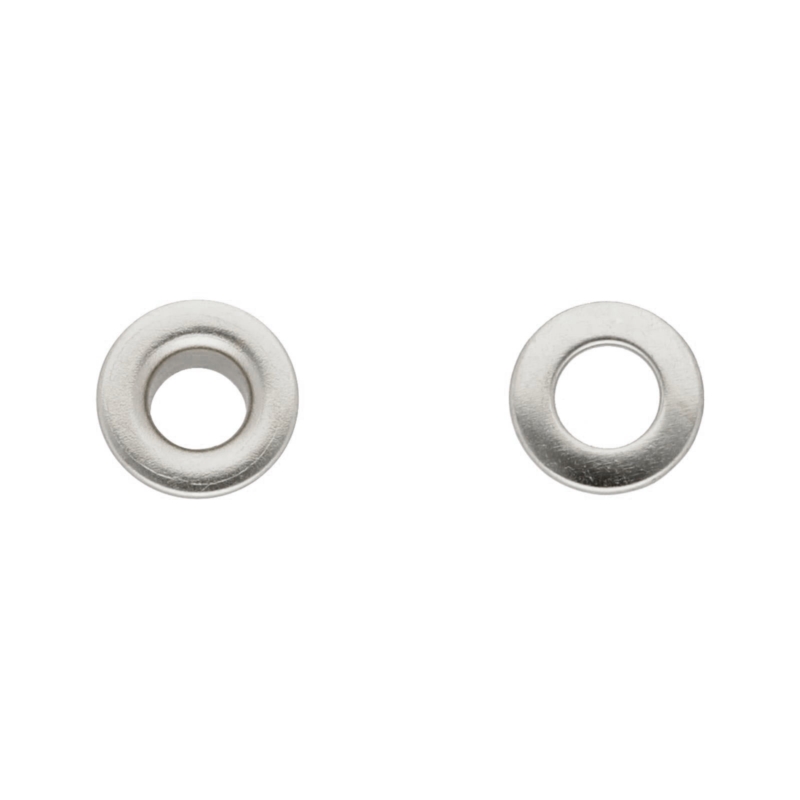 STAINLESS  METAL EYELET WITH GROMMET 8/17/7,5 MM NICKEL 100 PCS