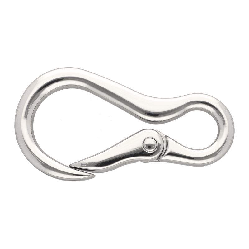 EXTRA SHINING METAL SNAP HOOK 14 MM CHROBRY GLOSSY NICKEL 1 PCS