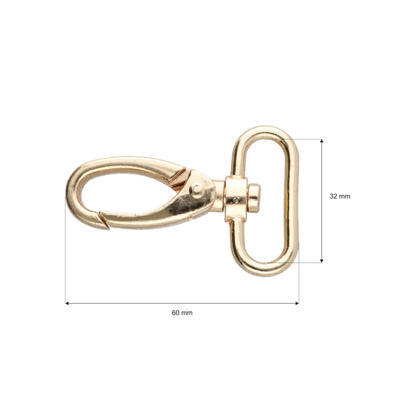 METAL SNAP HOOK 0325-0152 32 MM GOLD 1  PCS