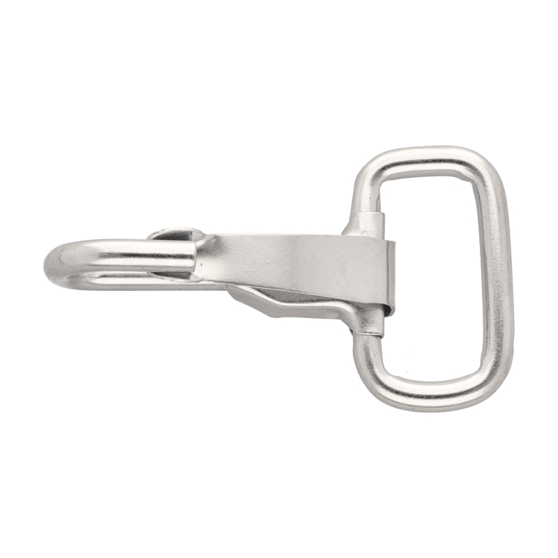 METAL  SNAP HOOK 32 MM  GLOSSY FABIAN NICKEL 100 PCS