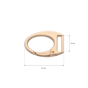 Karabińczyk metalowy 20 mm yme3161(0278) jasne złoto