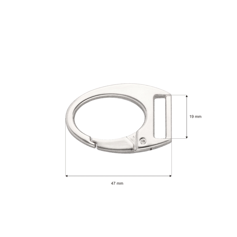 Karabińczyk metalowy 20 mm yme3161(0278) nikiel połysk