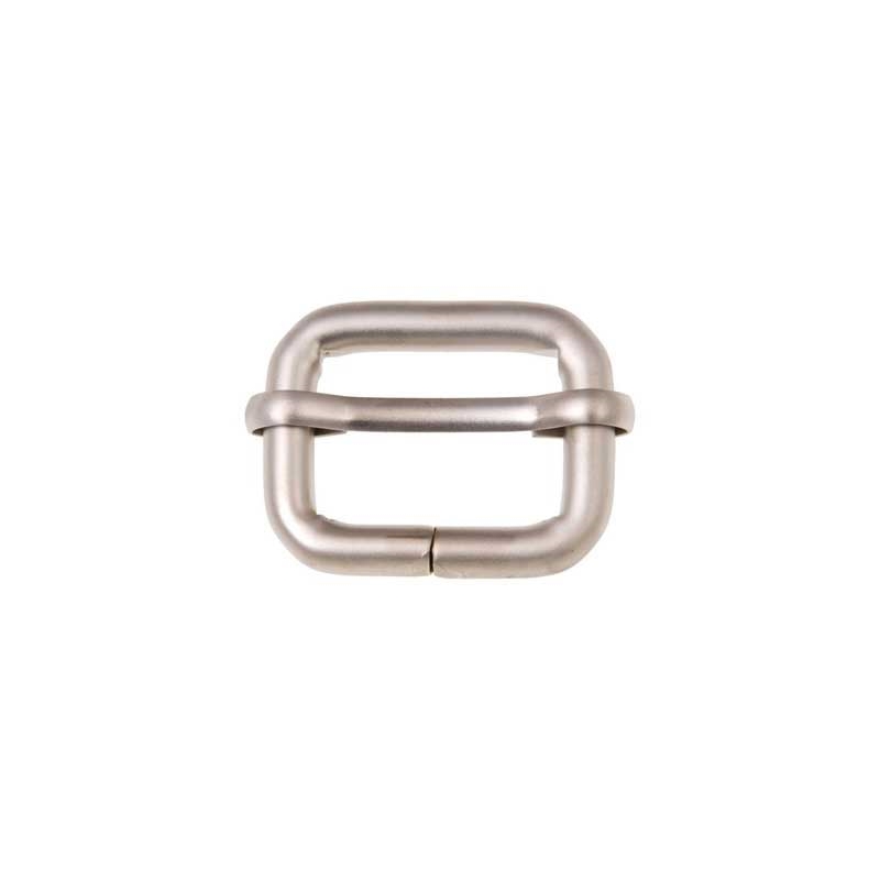 EXTRA MATT METAL SLIDE BUCKLE 28/20/6 MM MATT  NICKEL WIRE 1 PCS