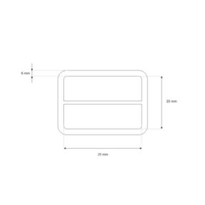 Regulator metalowy 28/20/6 mm nikiel mat drut