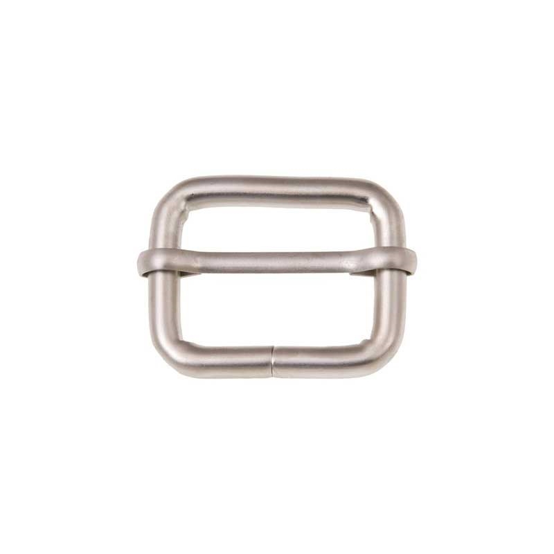 EXTRA MATT METAL SLIDE BUCKLE 35/25/6 MM MATT  NICKEL WIRE 1 PCS