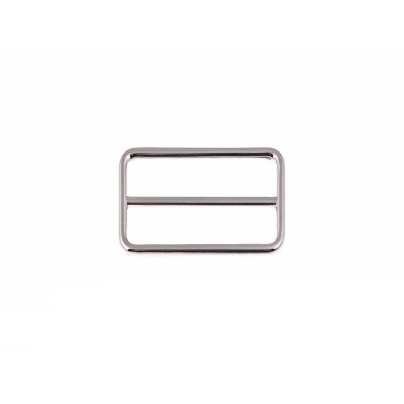 METAL SLIDE BUCKLE 35/20/2,5 MM GLOSSY NICKEL  CAST 1 PCS