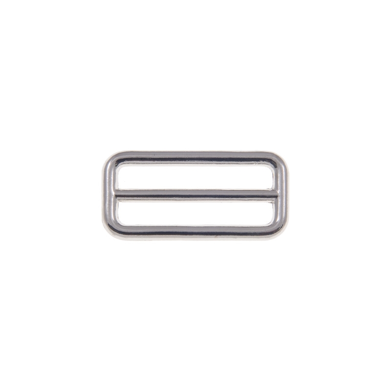 METAL SLIDE BUCKLE 38/15/4  MM GLOSSY NICKEL CAST 1 PCS