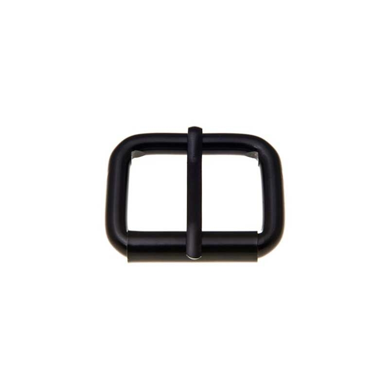 EXTRA MATT METAL ROLLER BUCKLE SINGLE 33/25/6 MM MATT BLACK WIRE 1 PCS