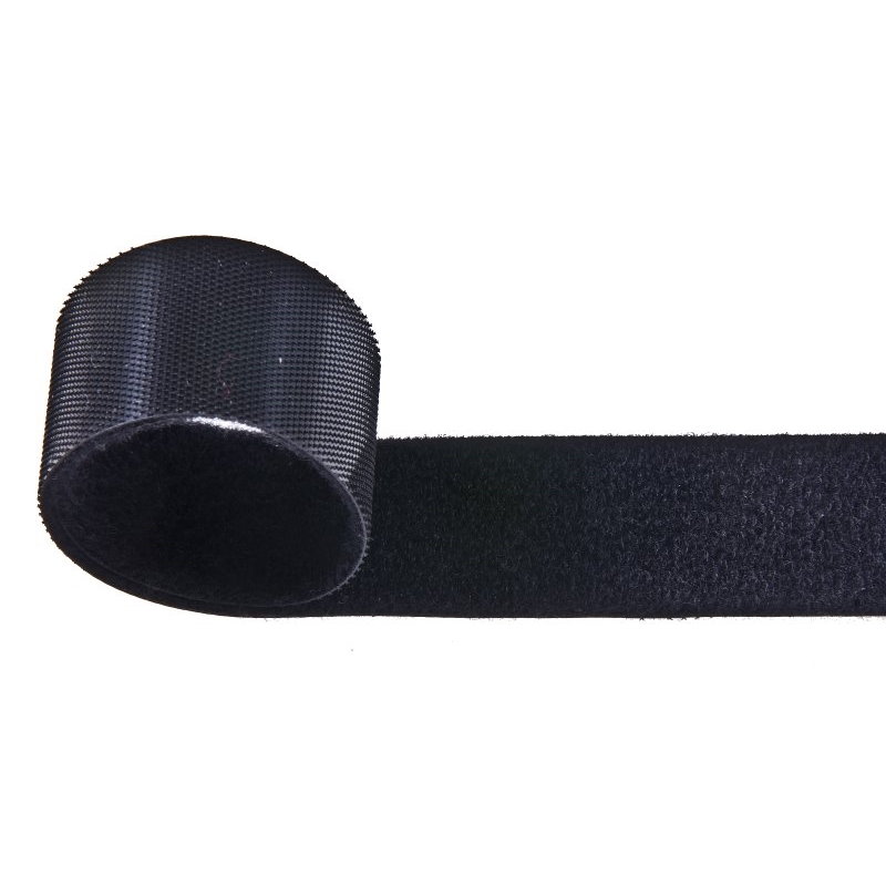 Hook and loop tape back-to-back  black 580 pes/nylon 45 mb