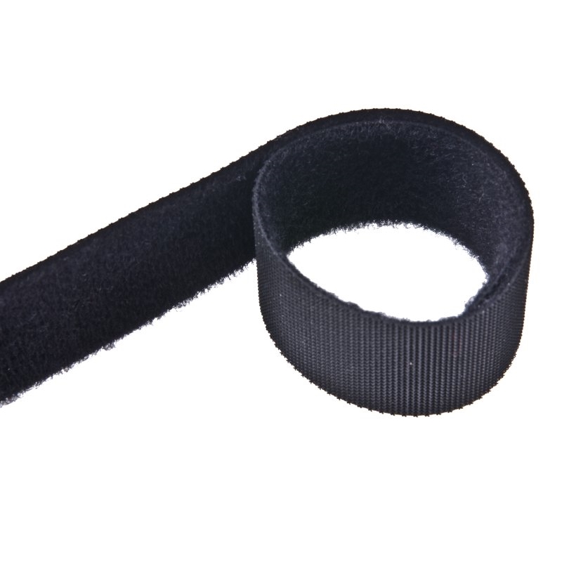 Hook and loop tape back-to-back  black 580 pes/nylon 45 mb