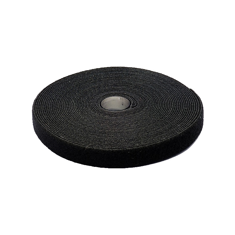 Hook and loop tape back-to-back  black 580 pes/nylon 25 mb