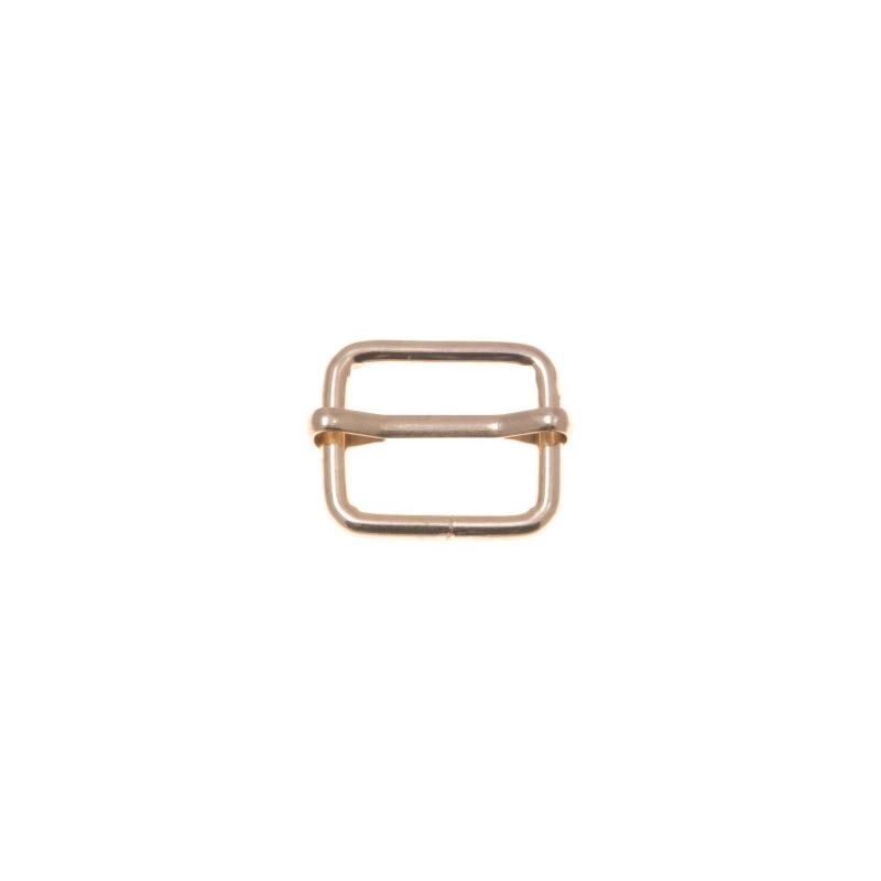 METAL SLIDE BUCKLE   20/17/3 MM LIGHT GOLD WIRE  100 PCS