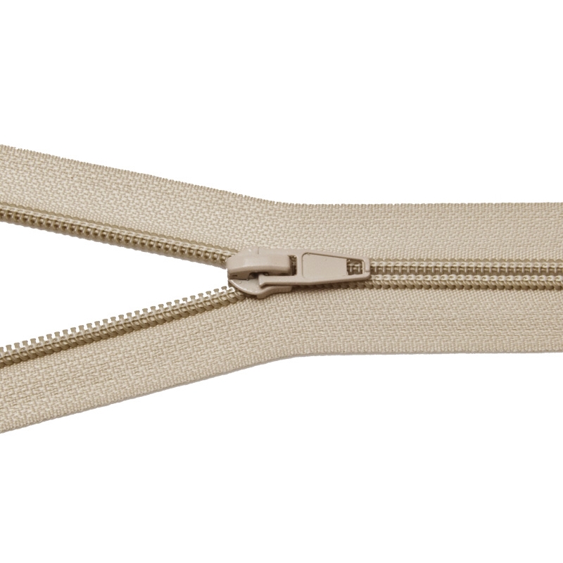 NYLON READY ZIPPER 5  AUTO LOCK CLOSE END 16 CM (101) LIGHT BEIGE 50 PCS