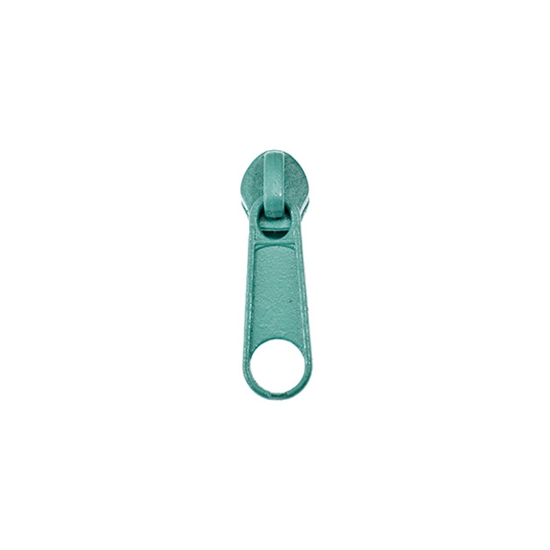 SLIDER FOR NYLON ZIPPER TAPES 5 NON LOCK GREEN 100/500 PCS