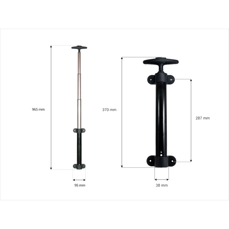 Telescopic trolley handle luggage black 1 pcs.