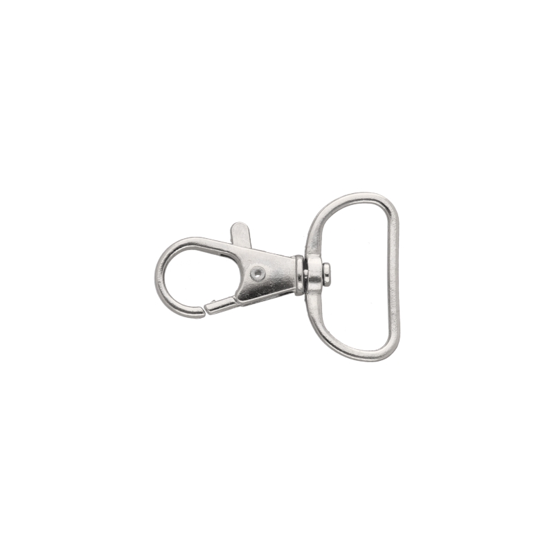 METAL SNAP HOOK 25 MM NICKEL 100 PCS