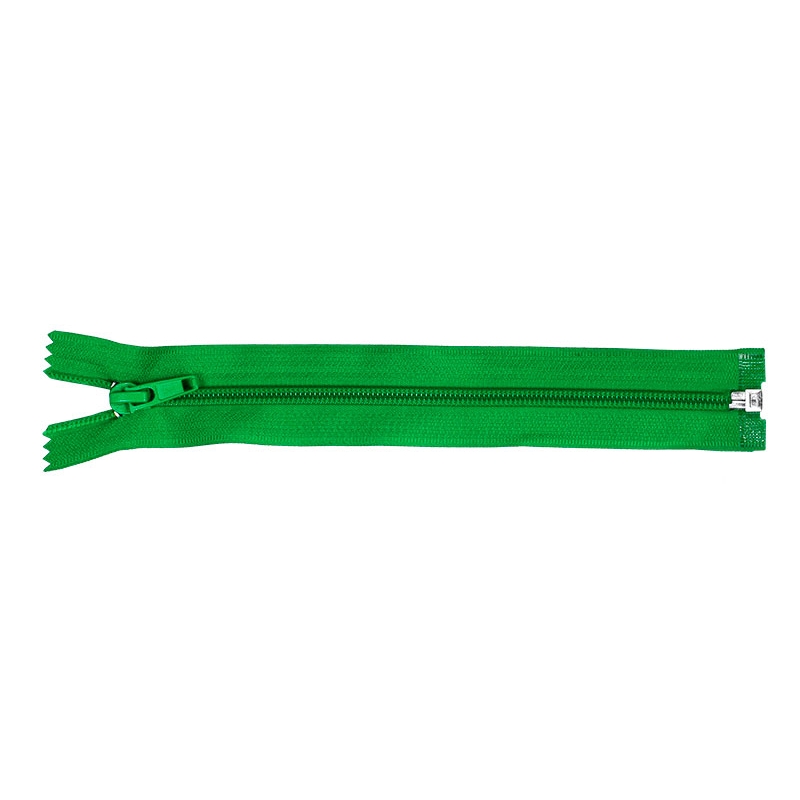 NYLON READY ZIPPER 5  AUTO LOCK OPEN END 40 CM (151) LIGHT GREEN