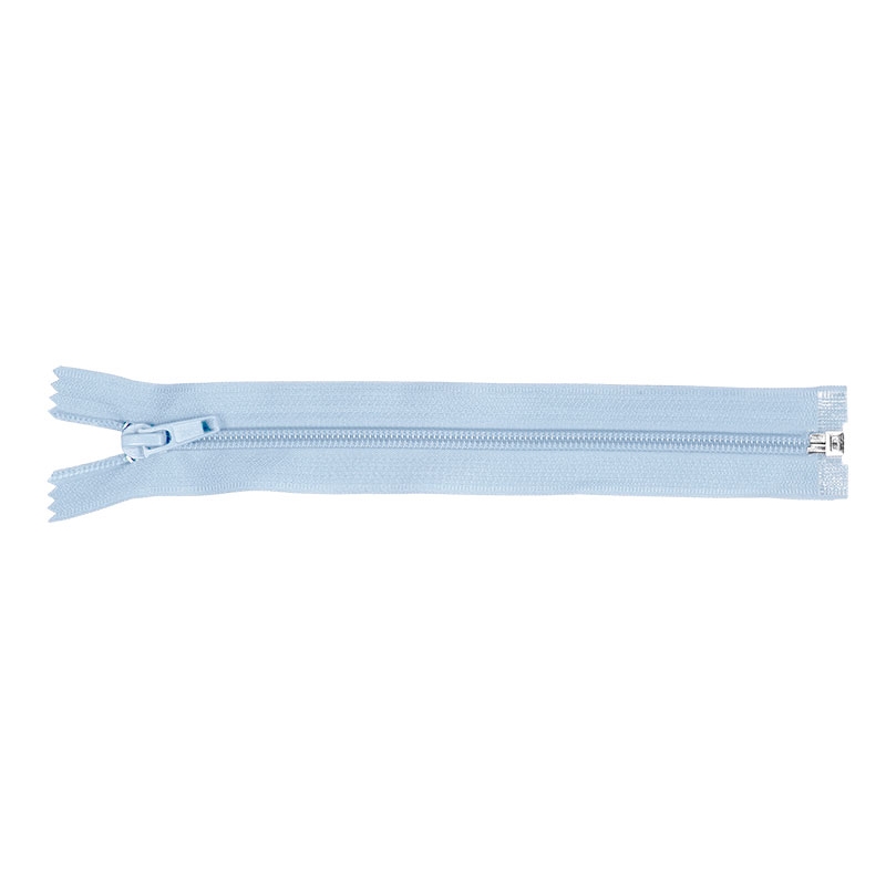 NYLON READY ZIPPER 5  AUTO LOCK OPEN END 45 CM (351) LIGHT BLUE