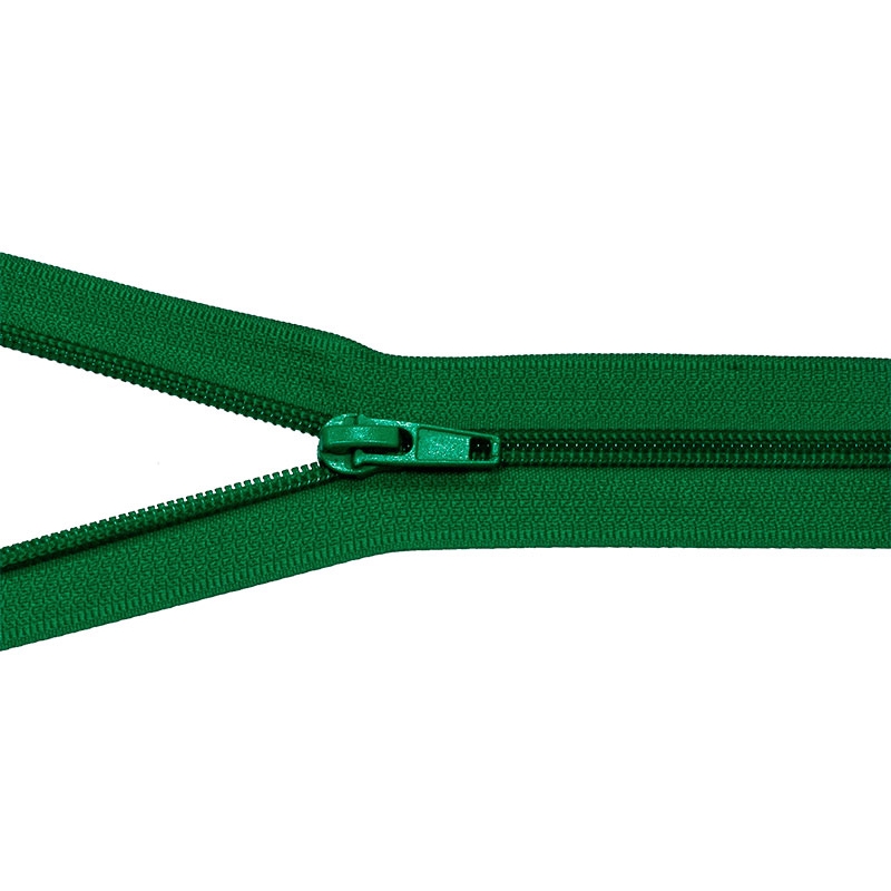 NYLON READY ZIPPER 5 AUTO LOCK OPEN END 50 CM (084) GREEN