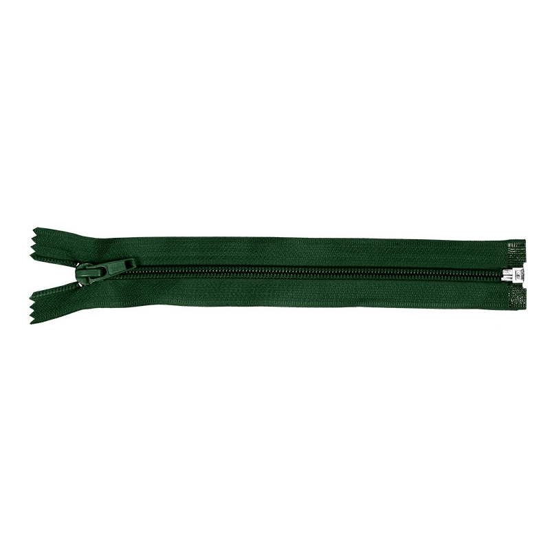 NYLON READY ZIPPER 5 AUTO LOCK OPEN END 50 CM (153) DARK GREEN