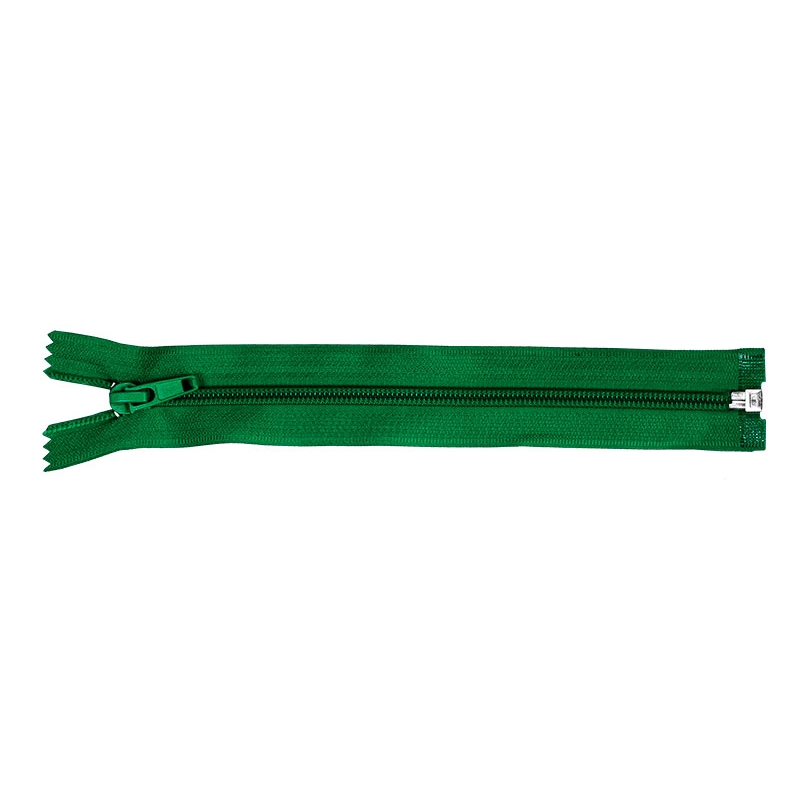 NYLON READY ZIPPER 5 AUTO LOCK OPEN END 65 CM (084) GREEN