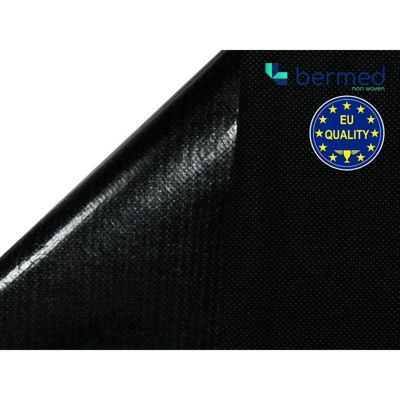 Pp nonwoven fabrics with glue 150 g/m2 black 160 cm 1 mb