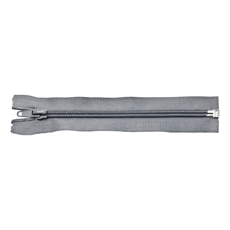 NYLON READY ZIPPER 5 AUTO LOCK OPEN END 35 CM (134) GRAY