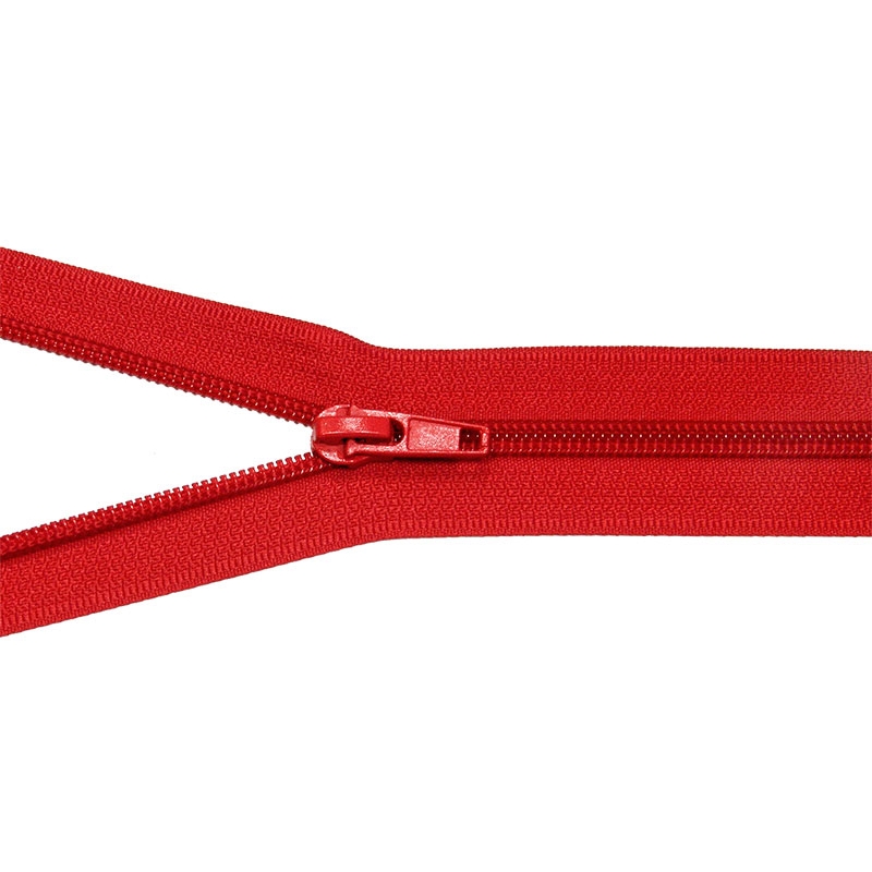 NYLON READY ZIPPER 5 AUTO LOCK OPEN END 85 CM (820) RED