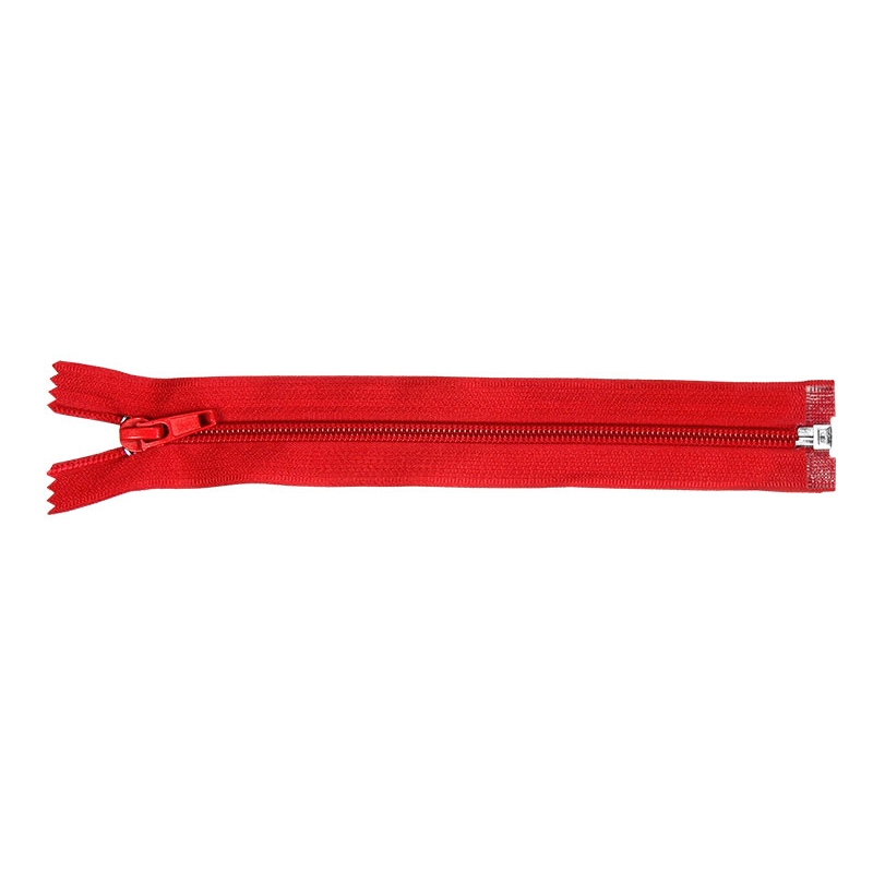 NYLON READY ZIPPER 5 AUTO LOCK OPEN END 75 CM (820) RED