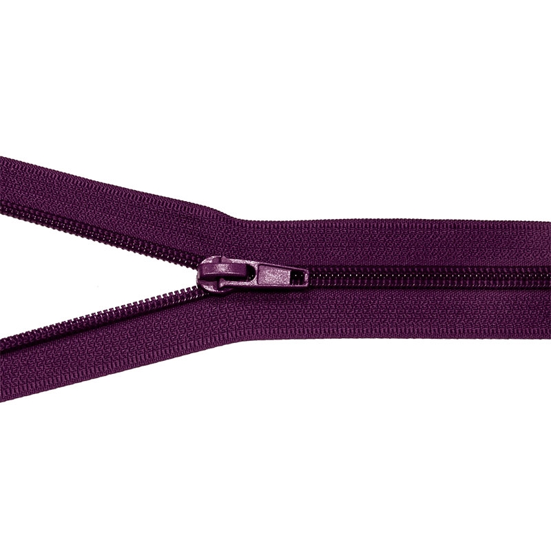 NYLON READY ZIPPER 5 AUTO LOCK OPEN END 65 CM (865) VIOLET