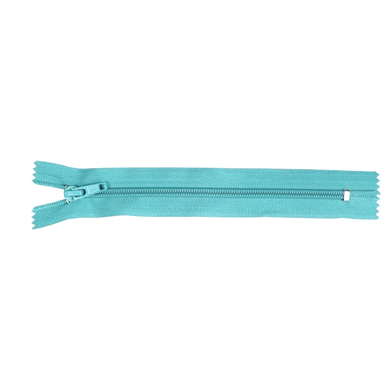 NYLON READY ZIPPER 5 AUTO LOCK CLOSE END 16 CM (833) TURQUOISE