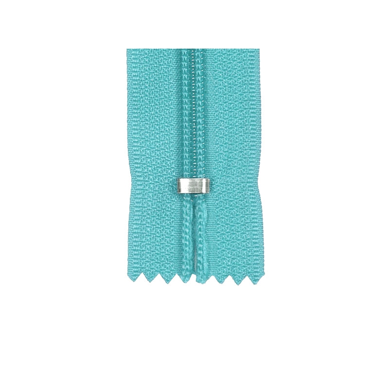 NYLON READY ZIPPER 5 AUTO LOCK CLOSE END 16 CM (833) TURQUOISE