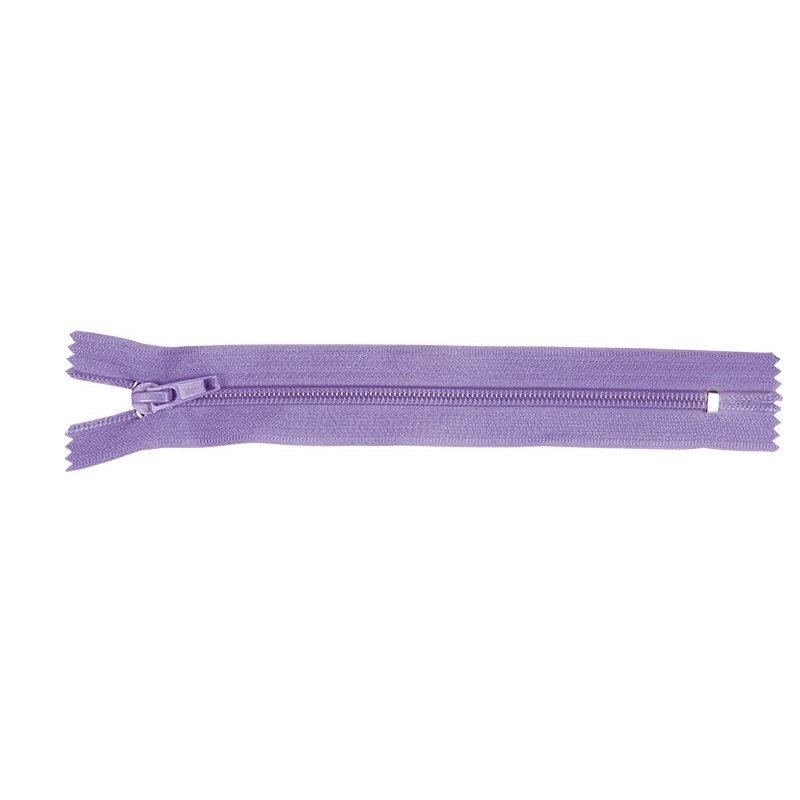 NYLON READY ZIPPER 5 AUTO LOCK CLOSE END 18 CM (373) VIOLET