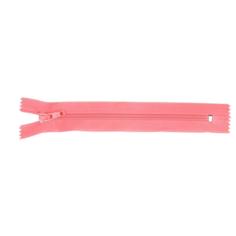 NYLON READY ZIPPER 5 AUTO LOCK CLOSE END 18 CM (513) PINK