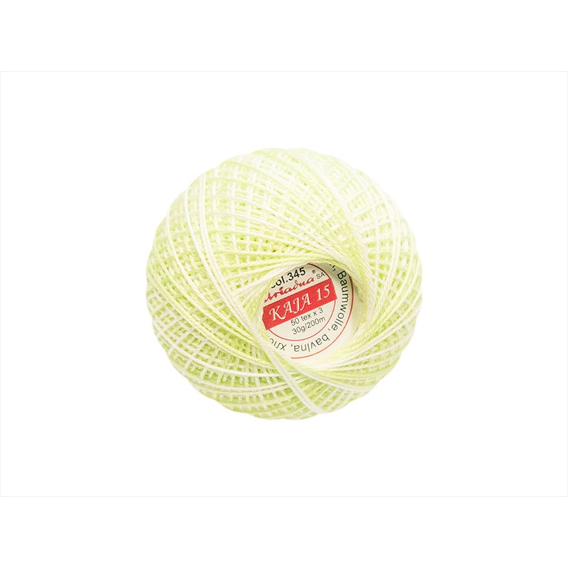 COTTON YARN KAJA 15 GREEN OMBRE (0345) 30G