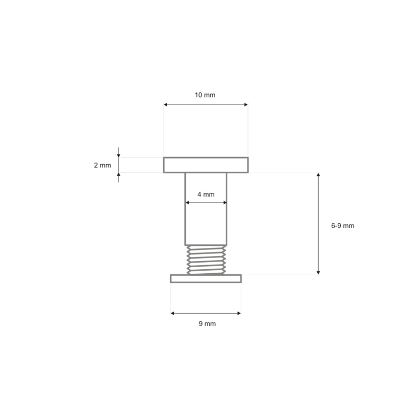 CHICAGO RIVET SCREW 10/4/6-9 MM   NICKEL