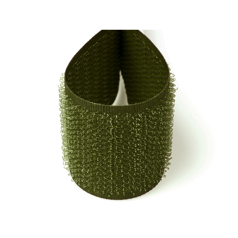 Hook and loop tape  olive 170 polyester/nylon hook 25 mb