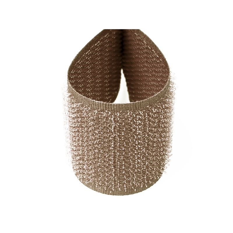 Hook and loop tape  dark beige 894 polyester/nylon hook 25 mb