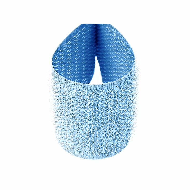 Hook and loop tape  light blue 351 polyester/nylon hook 25 mb