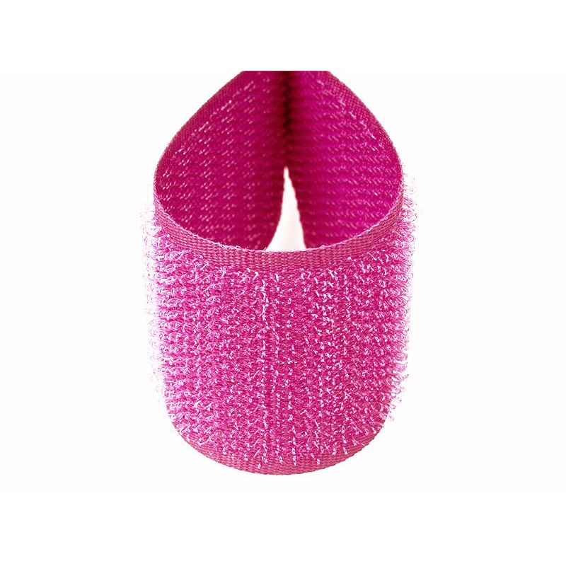 Hook and loop tape  pink 516 polyester/nylon hook 25 mb